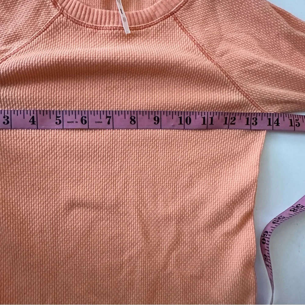 Free People in The Mix Cuff Thermal Boho Top, Desert Orange Combo NWOT Size‎ XS